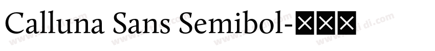 Calluna Sans Semibol字体转换